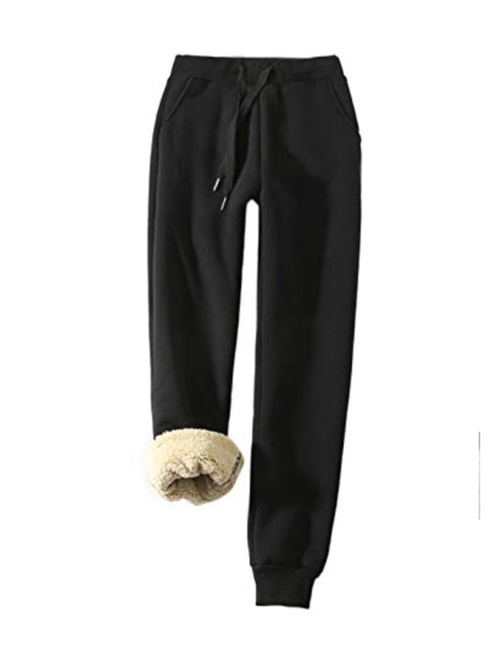 Sherpa Lined Athletic Sweatpants Jogger Fleece Pants Winter Warm